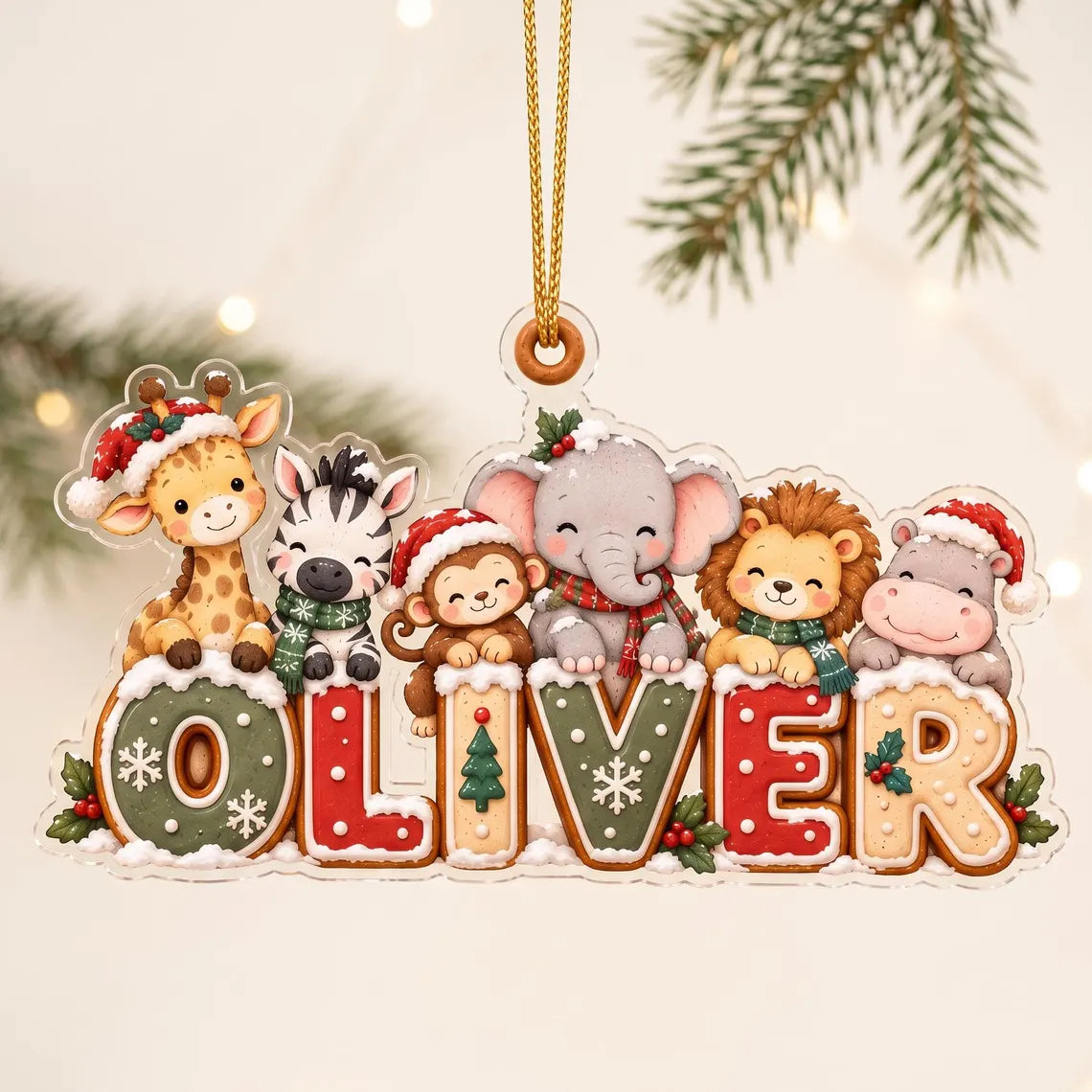 Personalized Horse Christmas Ornament, Custom Name Equestrian Ornament, Horse Lover Gift
