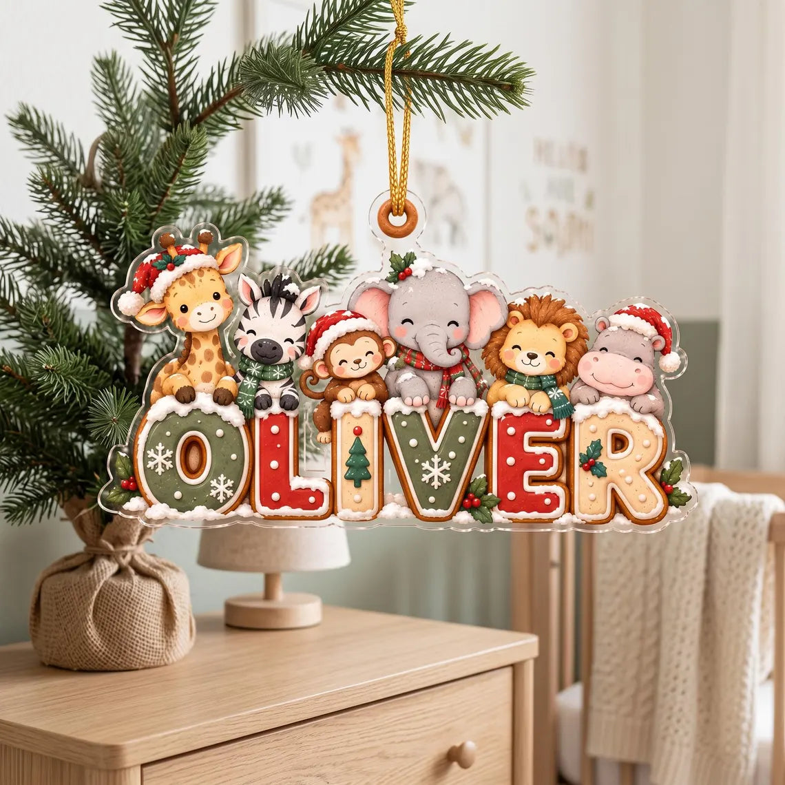 Personalized Horse Christmas Ornament, Custom Name Equestrian Ornament, Horse Lover Gift