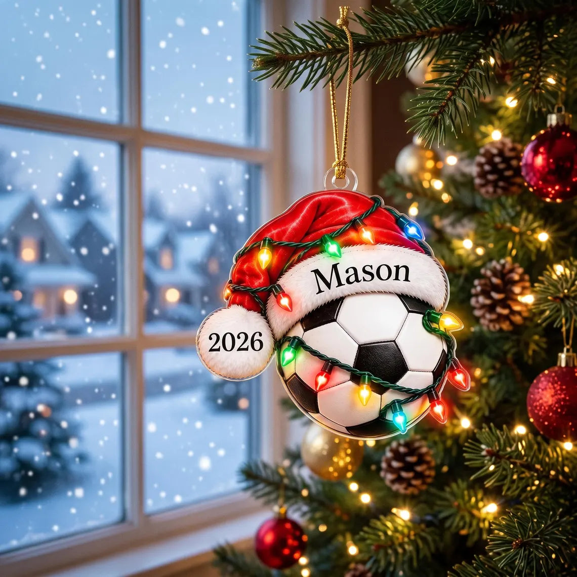 Personalized Sports Christmas Ornament, Custom Name Athlete Ornament, Sports Lover Kids Gift