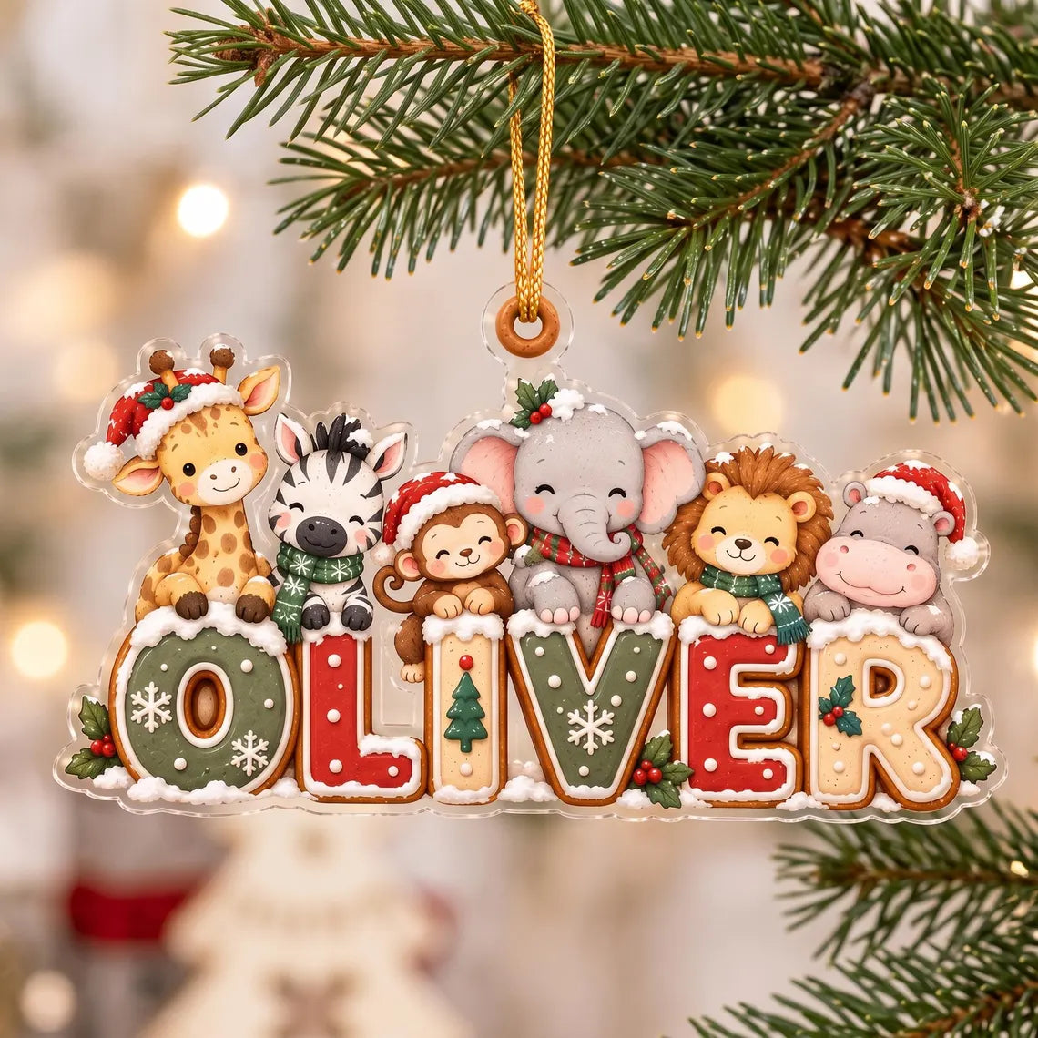 Personalized Horse Christmas Ornament, Custom Name Equestrian Ornament, Horse Lover Gift