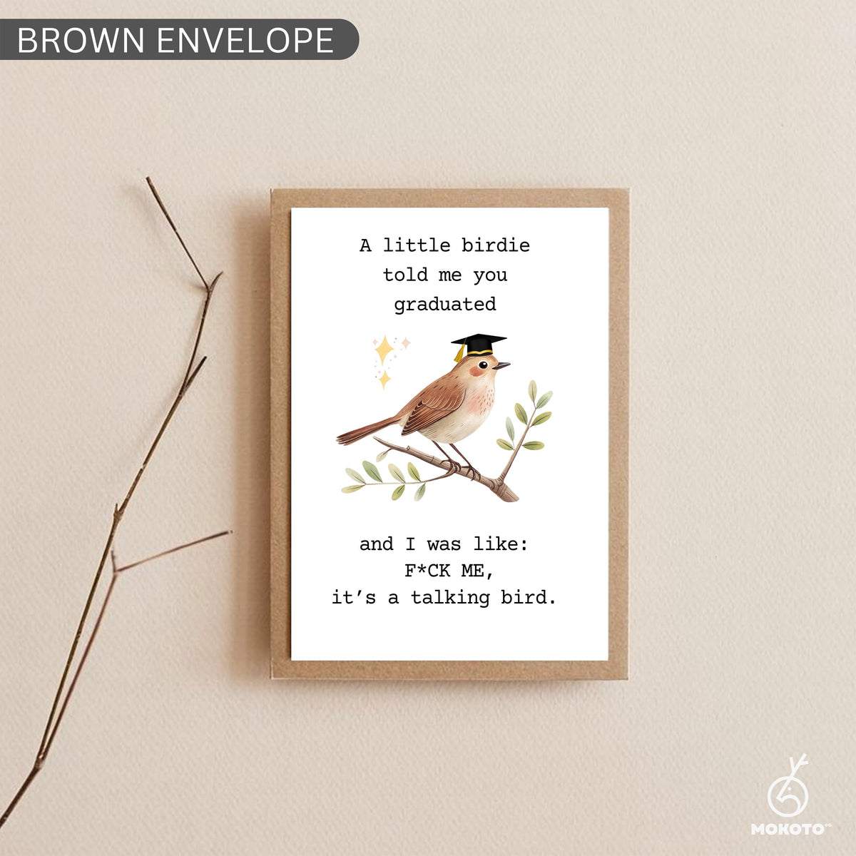 A Little Birdie Told Me You Graduated Card, Funny Graduation Card
