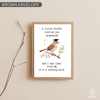 A Little Birdie Told Me You Graduated Card, Funny Graduation Card