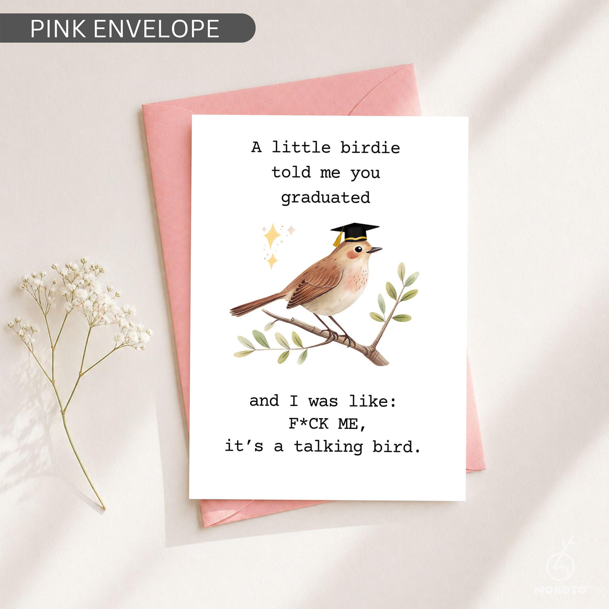 A Little Birdie Told Me You Graduated Card, Funny Graduation Card