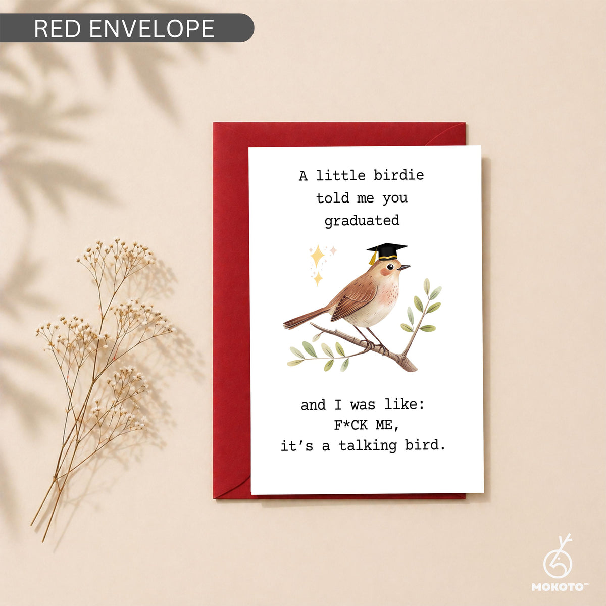 A Little Birdie Told Me You Graduated Card, Funny Graduation Card