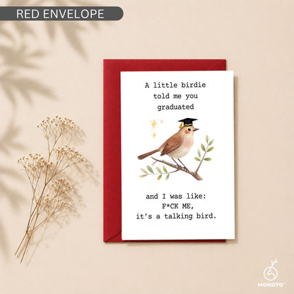 A Little Birdie Told Me You Graduated Card, Funny Graduation Card