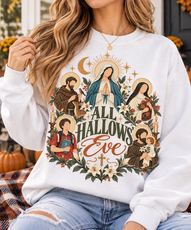 All Hallows Eve Shirt, Catholic Halloween Shirt, Christian Saints Tee, Virgin Mary Shirt, Religious Fall Shirt, Catholic Gift